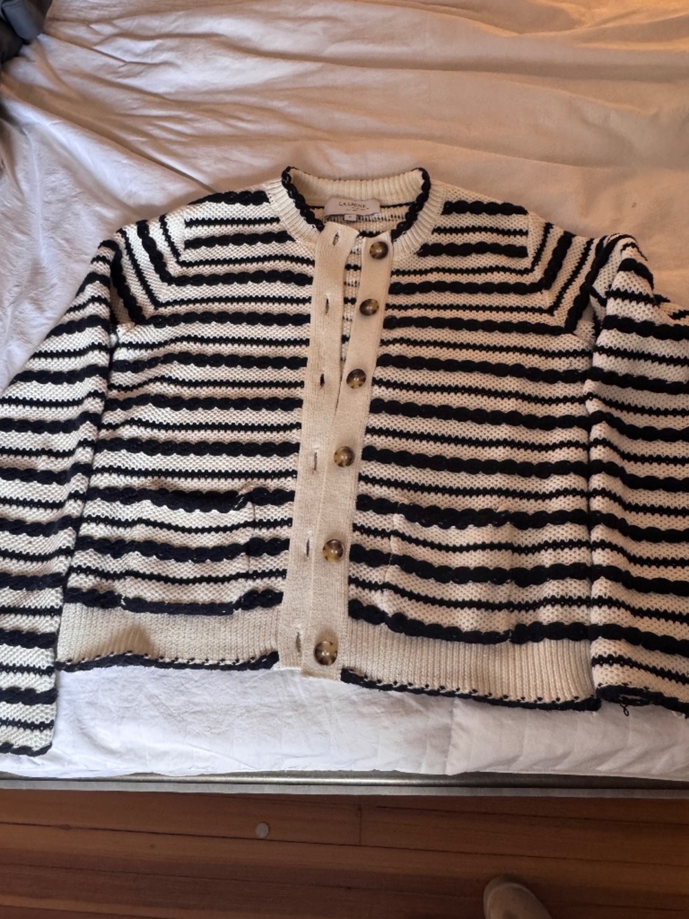 La Ligne Black and White Striped Sweater